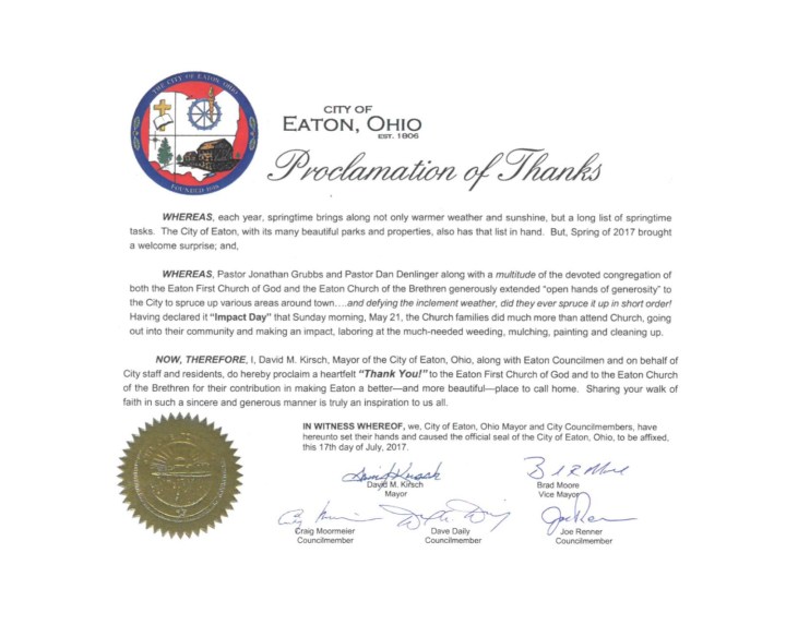 Impact Eaton Certificate