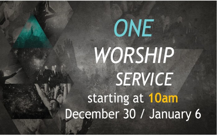 One Service - Dec 30.Jan6